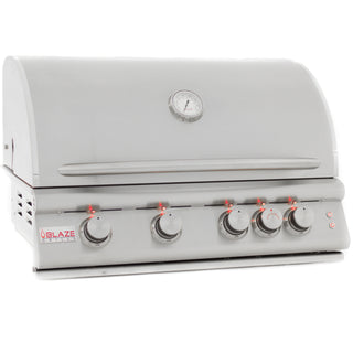 Blaze 32 Inch 4-Burner LTE Gas Grill With Rear Burner and Built-in Lighting System (NG/LP)