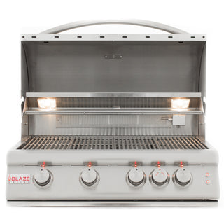 Blaze 32 Inch 4-Burner LTE Gas Grill With Rear Burner and Built-in Lighting System (NG/LP)