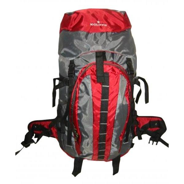 Hiking Backpack W/internal Frame, 25.5"x17.5"x6", Maroon/grey Case Pack 10